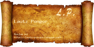 Lautz Pongor névjegykártya